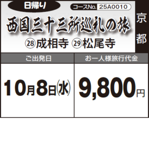 《日帰り》西国三十三所巡礼の旅『 ㉘成相寺 ㉙松尾寺』