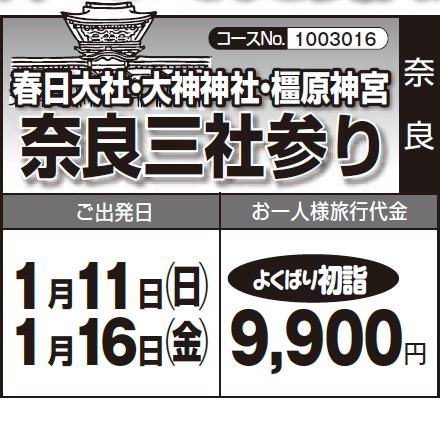 《よくばり初詣》春日大社・大神神社・橿原神宮『奈良三社参り』